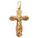 Золотой нательный крестик православный, золото 585 пробы