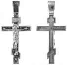 Православный нательный крест из серебра 925 пробы с чернением