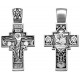 Православный крест из серебра 925 пробы с чернением