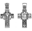 Православный крест из серебра 925 пробы с чернением