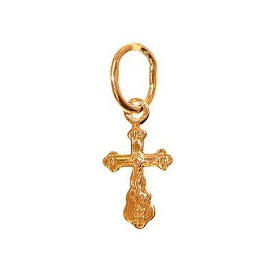 Нательный православный крест для младенца, золото 585 пробы фото