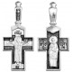 Крест православный "Распятие Христово.Св. Сергий" из серебра 925 пробы с чернением