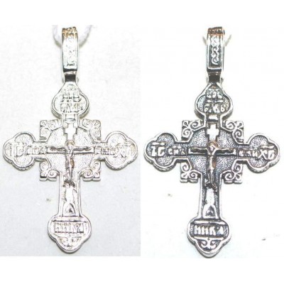 Серебряный нательный крест православный, серебро 925 пробы фото