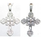 Серебряный нательный крест православный, серебро 925 пробы