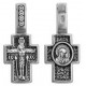 Православный крестик Распятие Христово/ Казанская Богородица, серебро 925 пробы