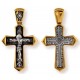 "Распятие Христово. Молитва Честному Кресту". Крест из серебра 925 пробы с желтой позолотой и чернением