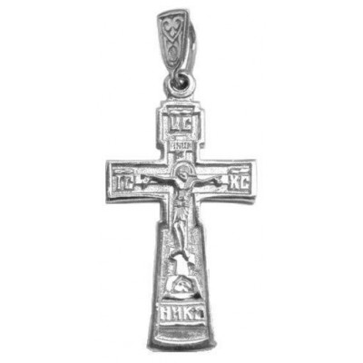 Серебряный крестик православный, серебро 925 пробы  фото