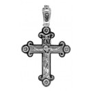 Серебряный нательный крест на цепочку, серебро 925 пробы
