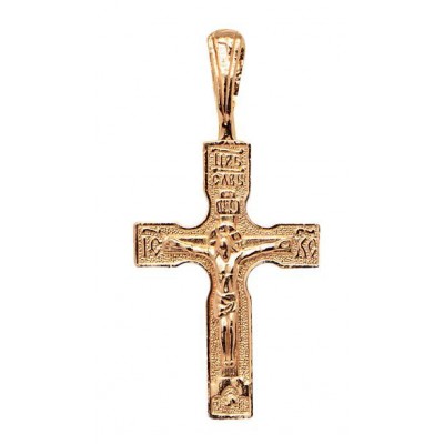 Позолоченный крест православный, серебро 925 пробы фото