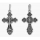 Крест Православный Распятие Христово. "Хризма" (монограмма имени Христа), серебро 925 пробы с чернением