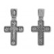 Нательный крестик православный, серебро 925 пробы с молитвой: "Кресту Твоему поклоняемся Владыко…"