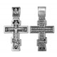 Нательный крест с молитвой Честному Кресту: " Да воскреснет Бог..." из серебра 925 пробы с чернением
