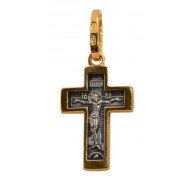  Позолоченый крестик православный, серебро 925 пробы  фото
