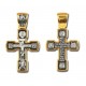 Серебряный крест с молитвой: " Кресту Твоему поклоняемся Владыко и святое Воскресение твое славим ... " с позолотой