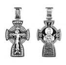 Распятие Христово. Икона Божией Матери "Знамение". Крест православный из серебра 925 пробы с чернением