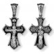 Крест на цепочку "Святитель Николай" из серебра 925 пробы с чернением