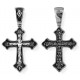 Крест "Не отвержи мене от лица Твоего и Духа Твоего Свято" из серебра 925 пробы с чернением