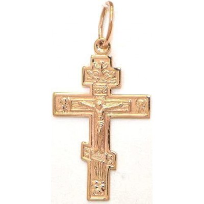 Крестик православный, золото 585 пробы фото