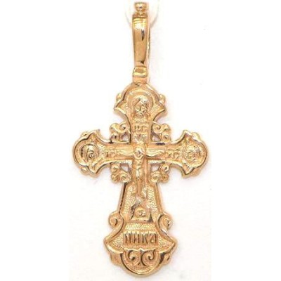 Православный нательный крест, золото 585 пробы  фото
