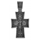 Серебряный крест "Распятие Христово", серебро 925 пробы с чернением