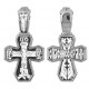 Крест православный "Спаси и сохрани" из серебра 925 пробы с чернением