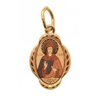 Таисия Св. Золотая подвеска-иконка, золото 585 пробы фото