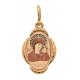 Казанская Богородица Золотая подвеска-иконка, золото 585 пробы