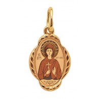 Антонина Св. Золотая именная нательная иконка, золото 585 пробы фото