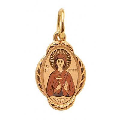 Антонина Св. Золотая именная нательная иконка, золото 585 пробы фото