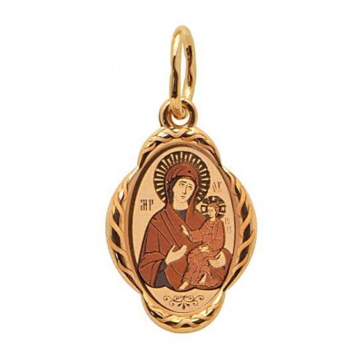 Ангелина Св. Именная иконка, золото 585 пробы фото