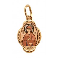 Ева Св. Именная иконка на шею, золото 585 пробы фото