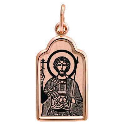 Виктор Св. Золотая именная нательная иконка на шею, золото 585 пробы фото