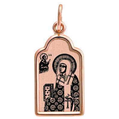 Никита Св. Именная иконка-кулон, золото 585 пробы фото