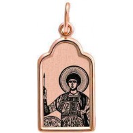 Георгий Победоносец Св. Иконка из золота 585 пробы фото