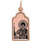 Георгий Победоносец Св. Иконка из золота 585 пробы