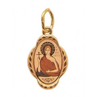 Мария Египетская Св. Золотая иконка на шею, золото 585 пробы фото
