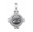 Серебряная иконка-мощевик Казанская Богородица, серебро 925 пробы