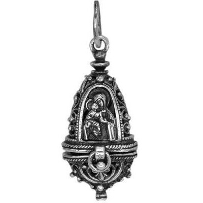 Ладанка Пресвятая Богородица, серебро 925 пробы фото