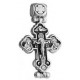 Православный серебряный мощевик-крест, 925 проба