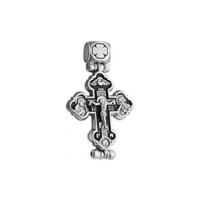 Православный серебряный мощевик-крест, 925 проба фото