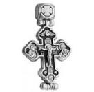 Православный серебряный мощевик-крест, 925 проба