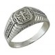 Православное охранное кольцо «Процветший Крест» из серебра 925 пробы 