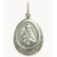 Святая великомученица Варвара. Именная иконка-кулон из серебра 925 пробы фото