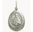 Святая великомученица Варвара. Именная иконка-кулон из серебра 925 пробы