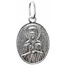 Матрона Московская Святая. Нательная иконка из серебра 925 пробы