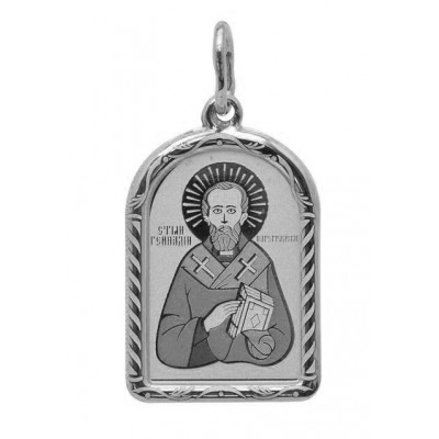 Святитель Геннадий. Именная иконка из серебра 925 пробы фото