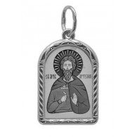 Святой Артемий. Именная иконка на цепочку из серебра 925 пробы фото