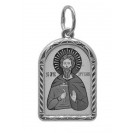 Святой Артемий. Именная иконка на цепочку из серебра 925 пробы