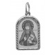 Великомученик Федор (Феодор). Именная иконка на шею из серебра 925 пробы