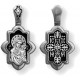 Казанская Богородица. Нательная иконка из серебра 925 пробы с чернением